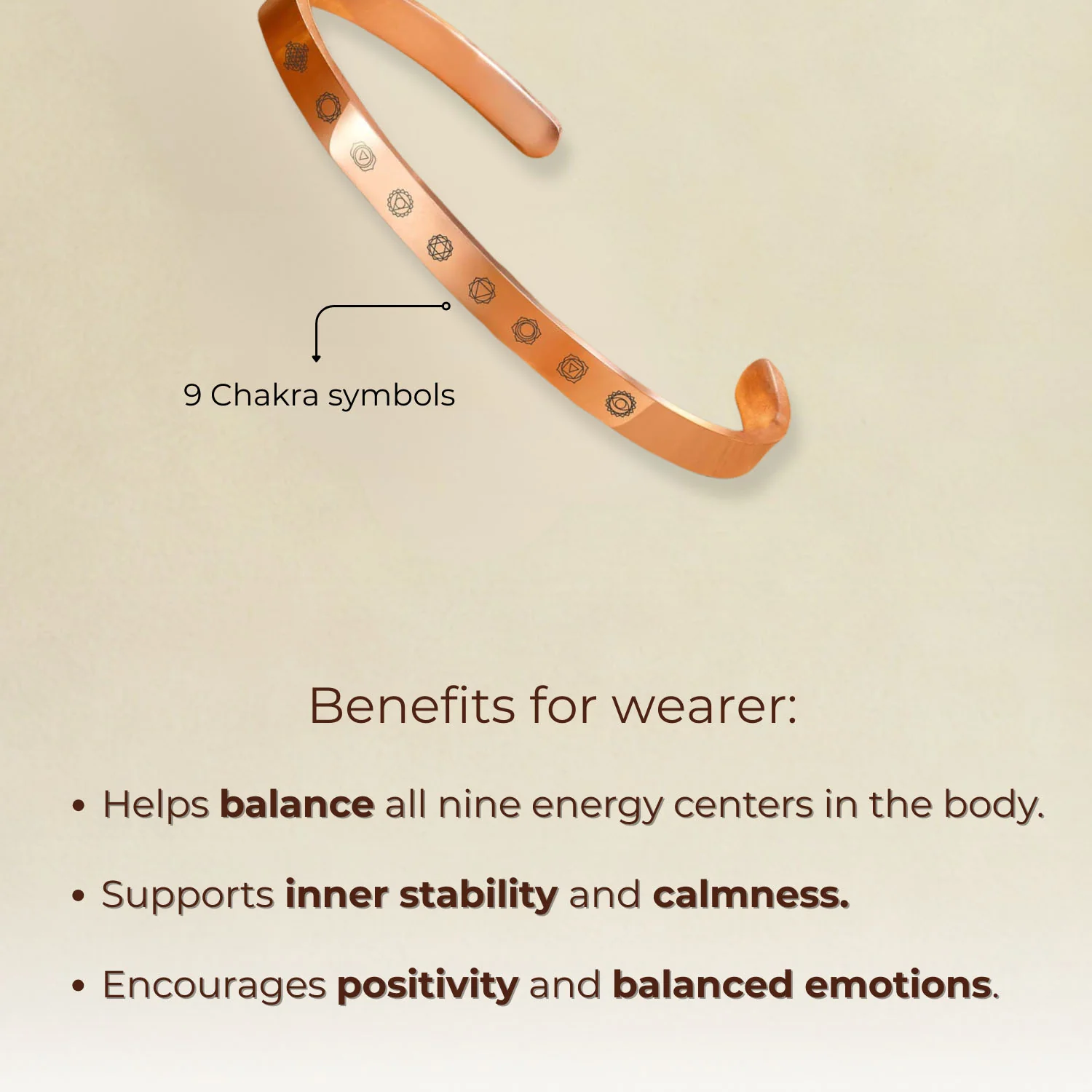 9 Chakra Gloss Cuff Adjustable Bracelet - Image 10