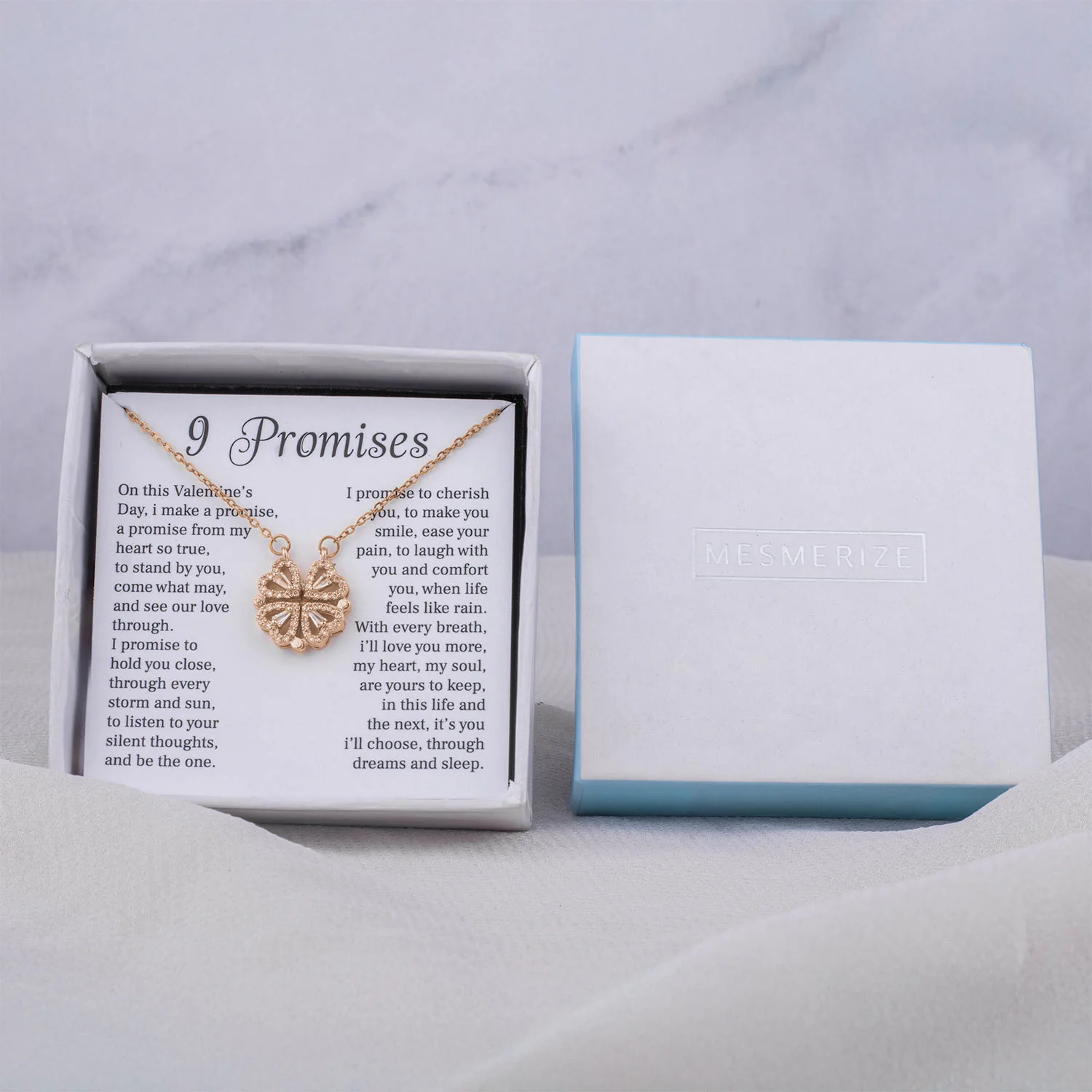 9 Promises Card With Necklace For Women