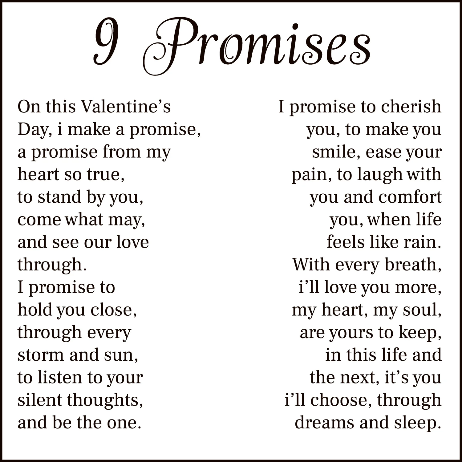 9 Promises Card With Necklace For Women - Image 33