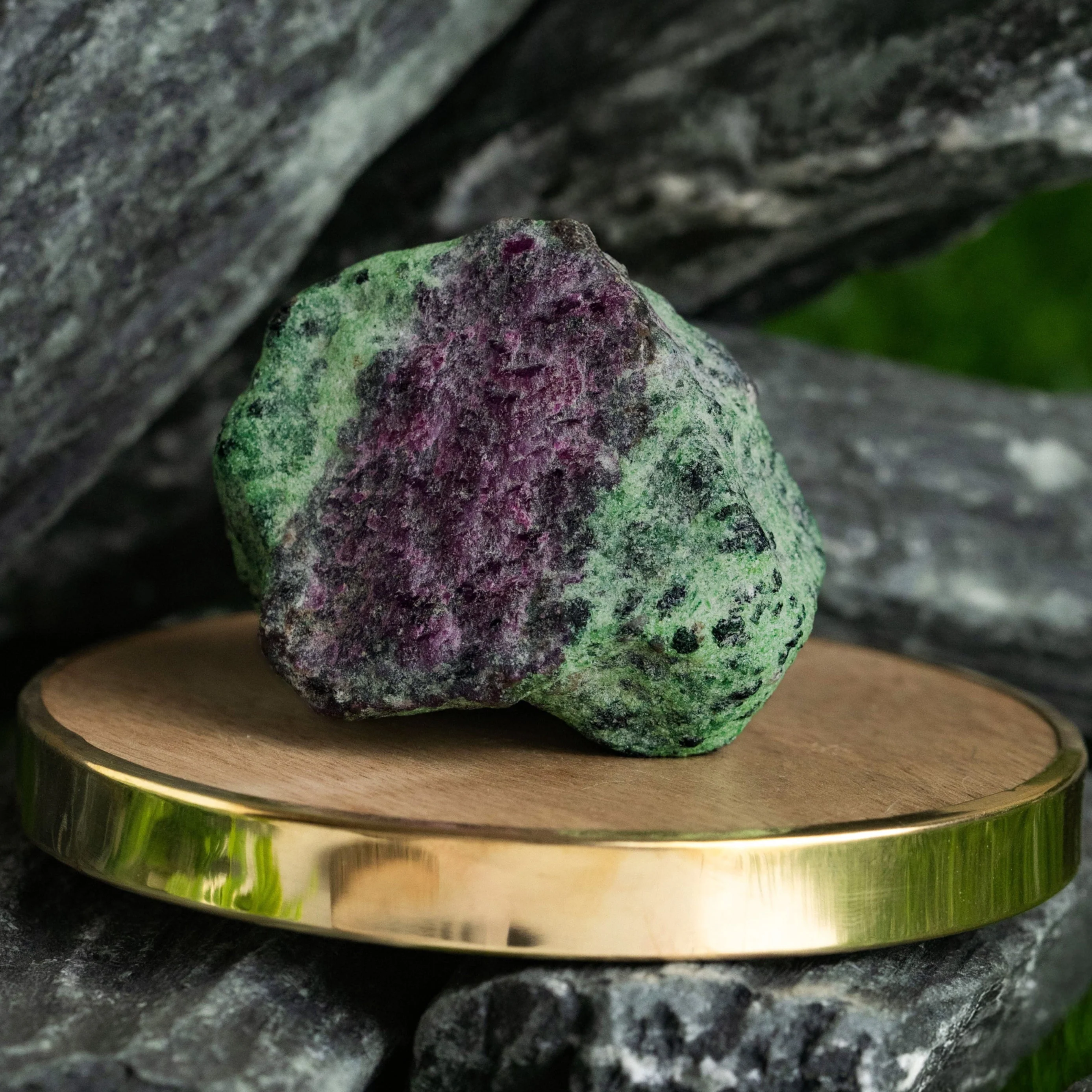 Alchemy Raw Ruby Zoisite Stone Home Decor Artefact