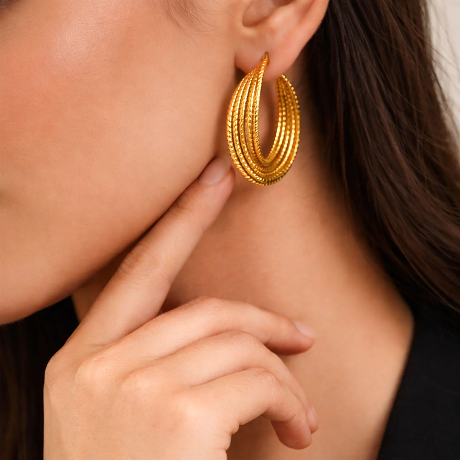 Aurora Multi Hoop Earring - Image 2