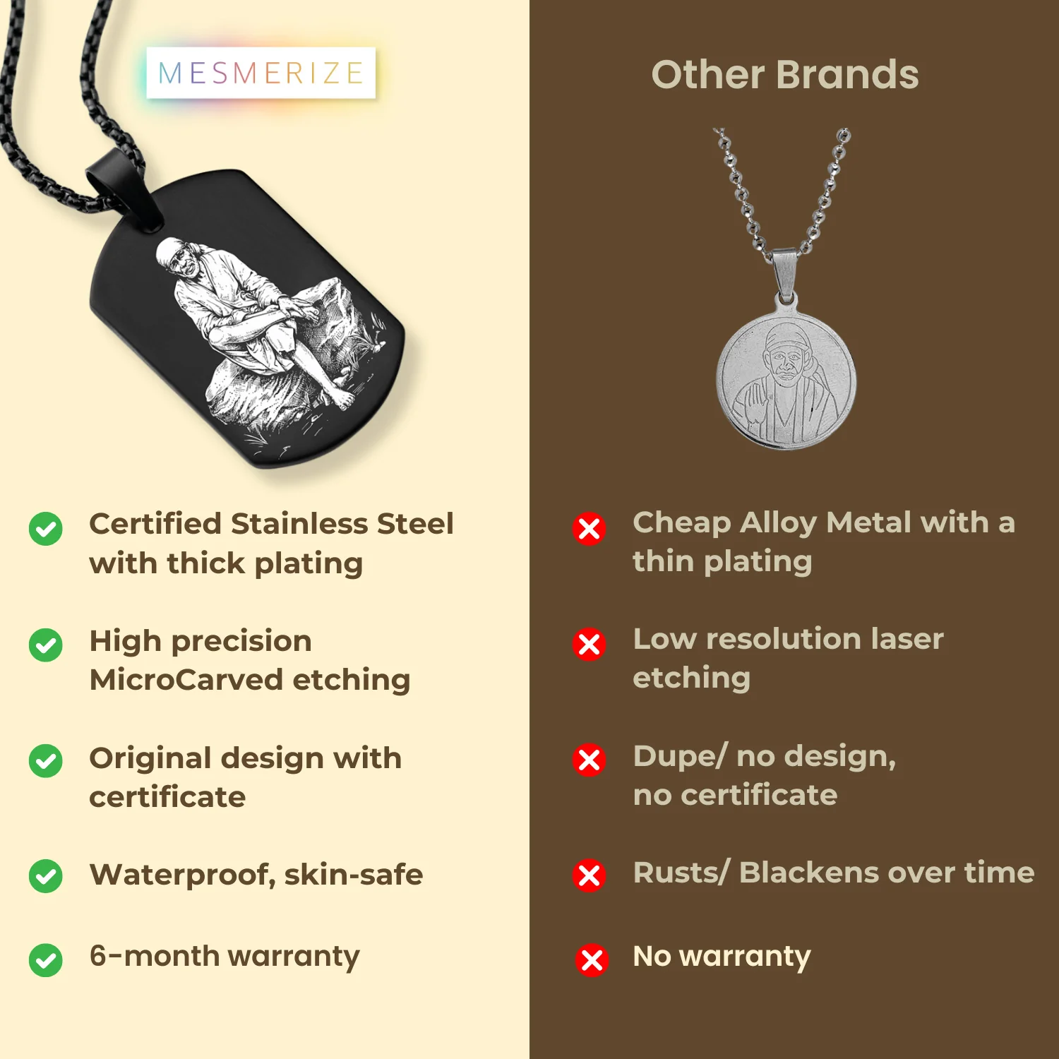Divine Sai Baba Godform Tag Necklace - Image 12