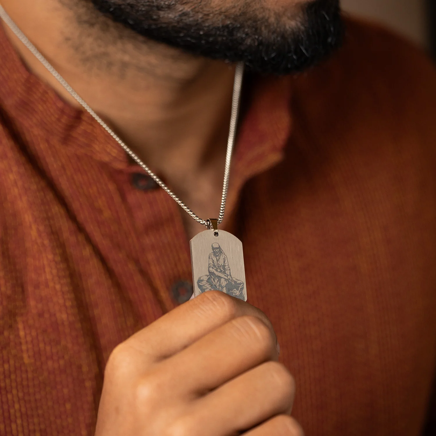 Divine Sai Baba Godform Tag Necklace - Image 17