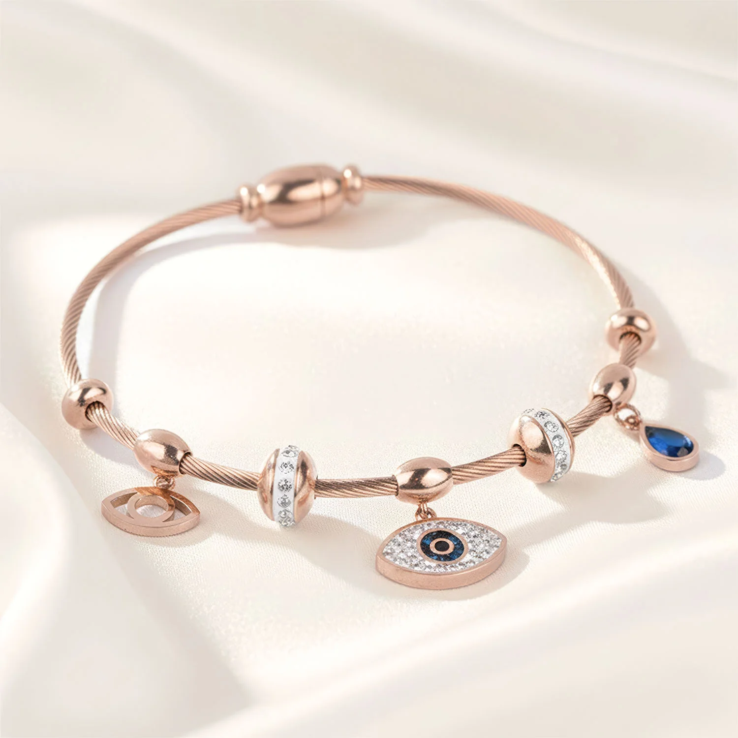 Evil Eye Charms Dangler Bracelet