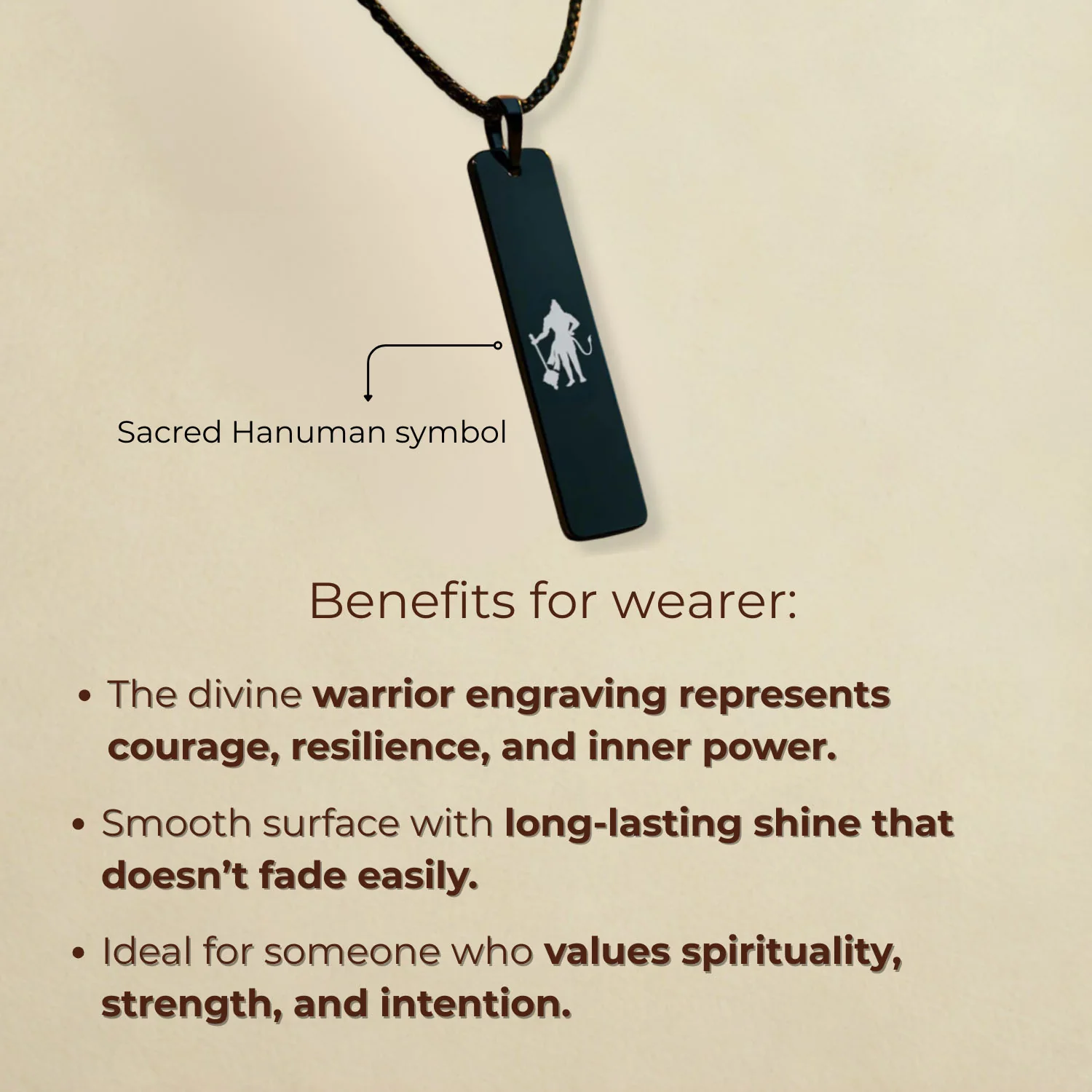 Sacred Hanuman Mini Tag Necklace - Image 10