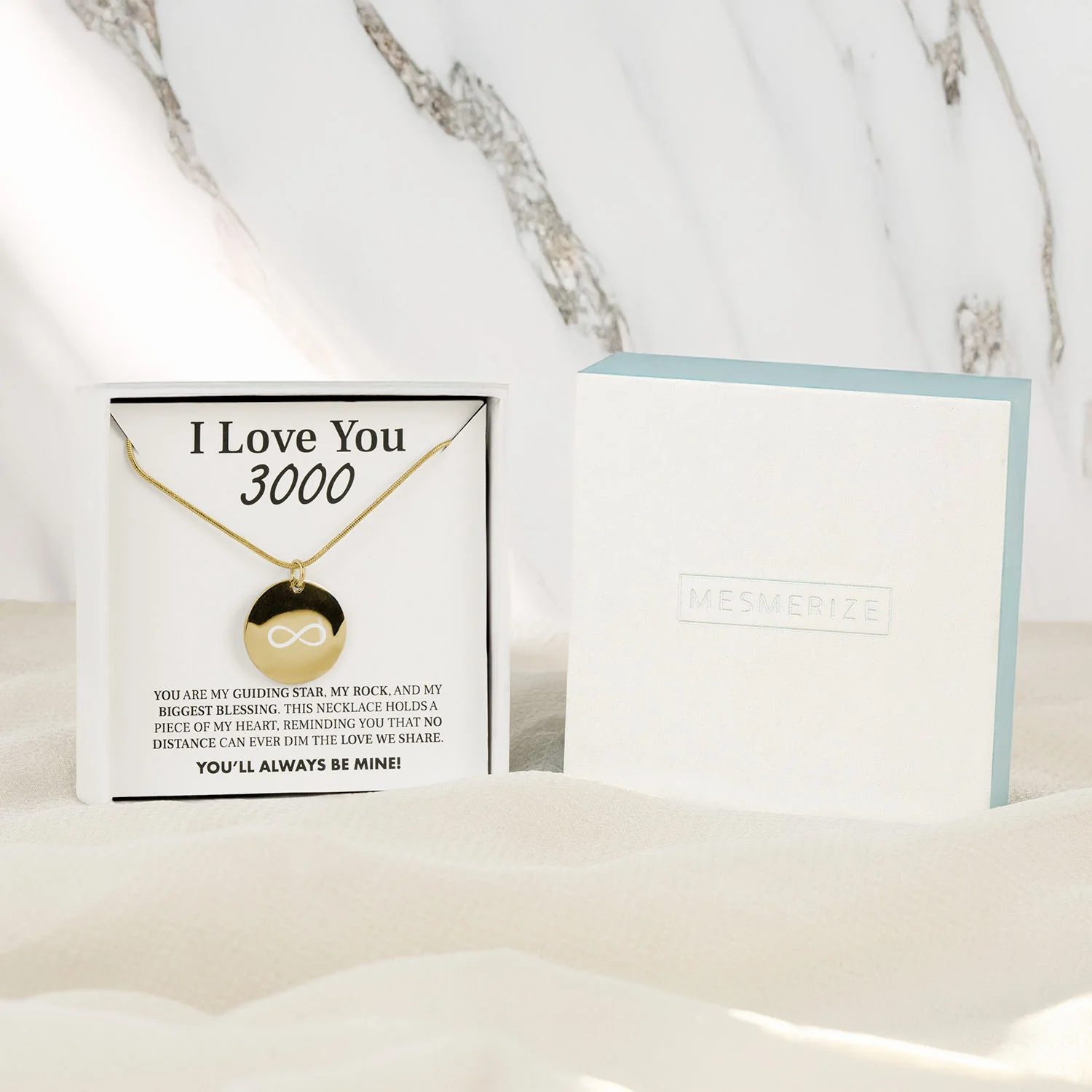 I Love You 3000 Card With Necklace For Women