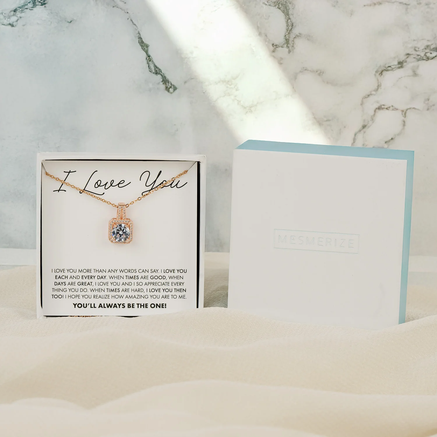 I Love You Card With Necklace For Women