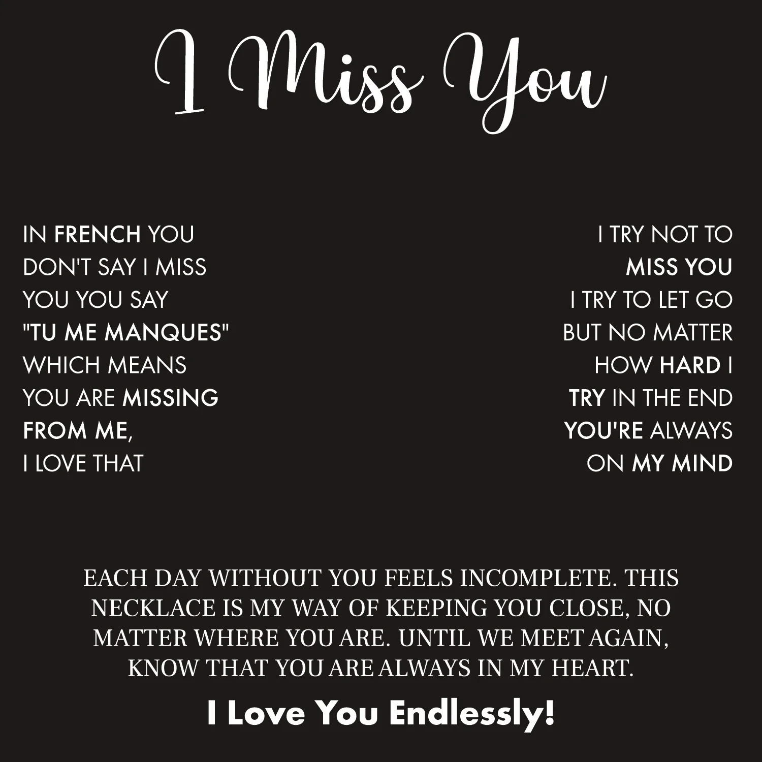 I Miss You Card With Necklace For Men - Image 18
