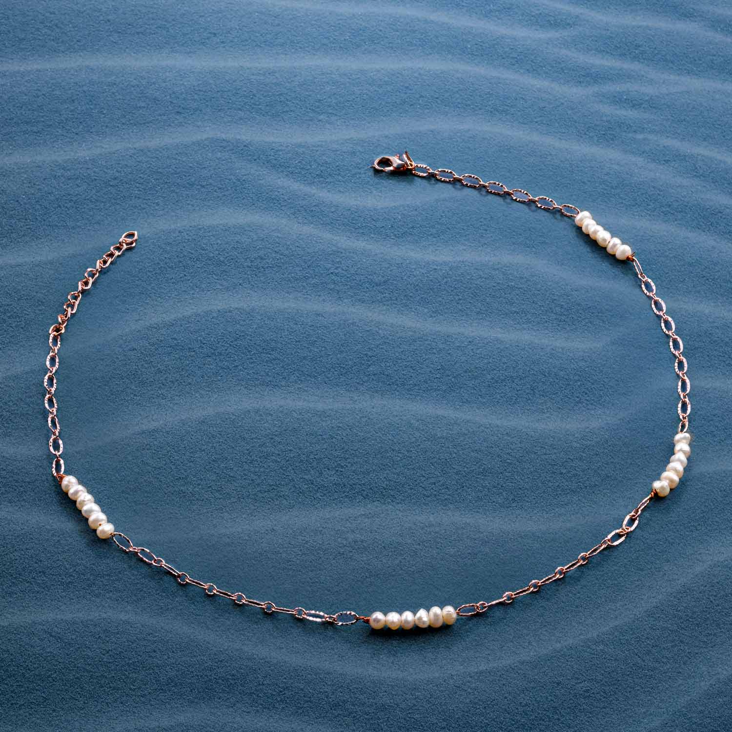 Iris Rose Gold Freshwater Pearl Necklace - Image 2