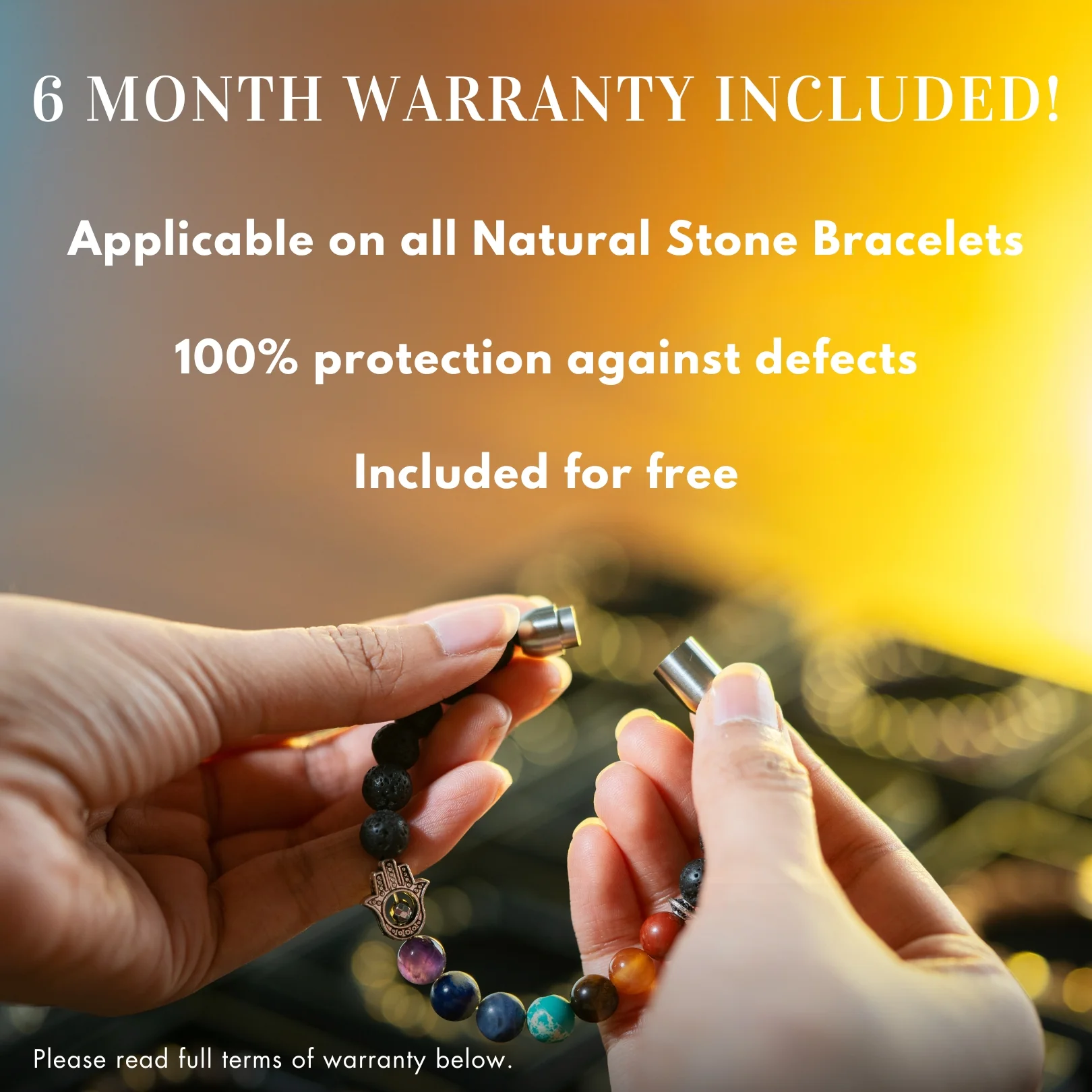 Divine Lava Natural Stone Om Bracelet with MagSnap 2 - Image 5