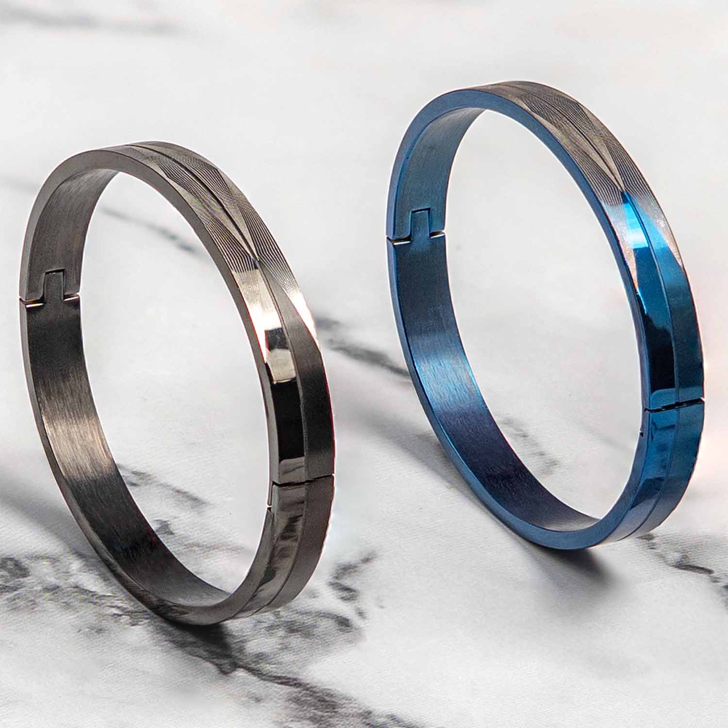 Quad Prism Oval Kada Bracelet
