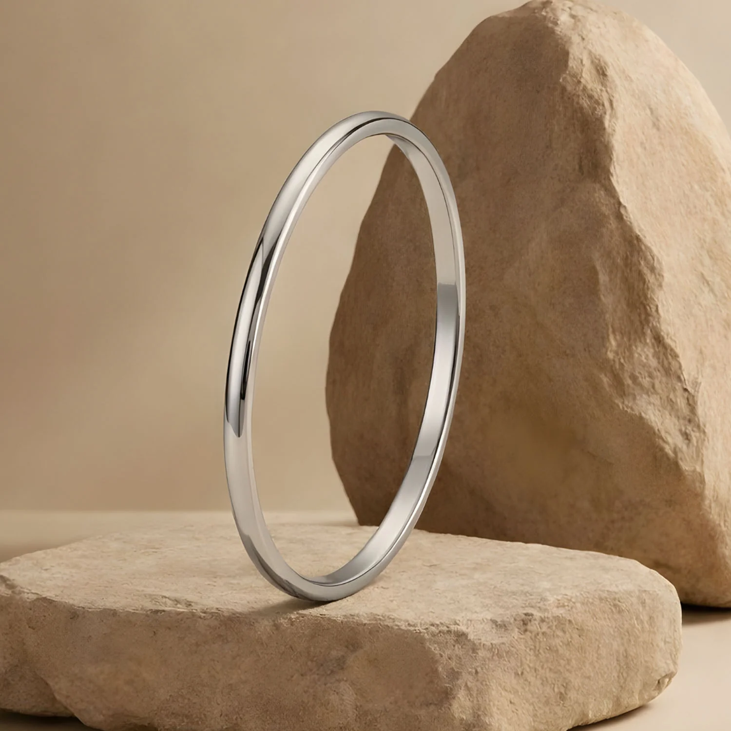 Round Curved Thin Punjabi Kada