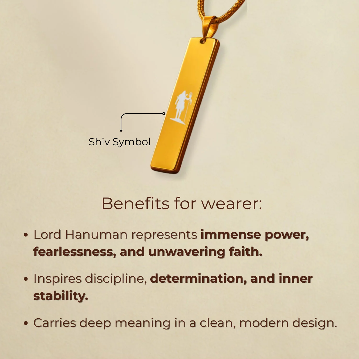 Shiv Mini Tag Necklace - Image 2