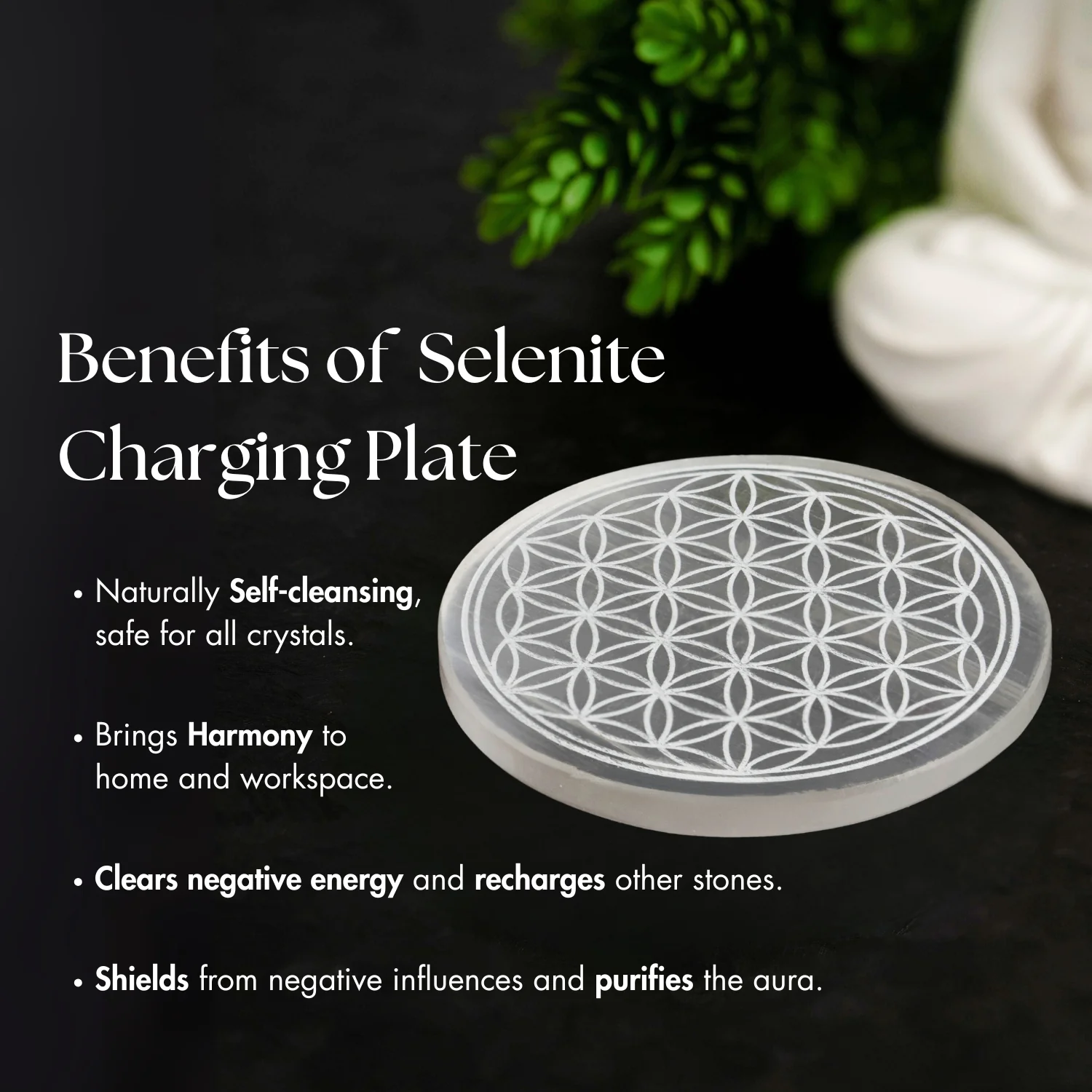 Shree Yantra Selenite Charging Plate - Image 3