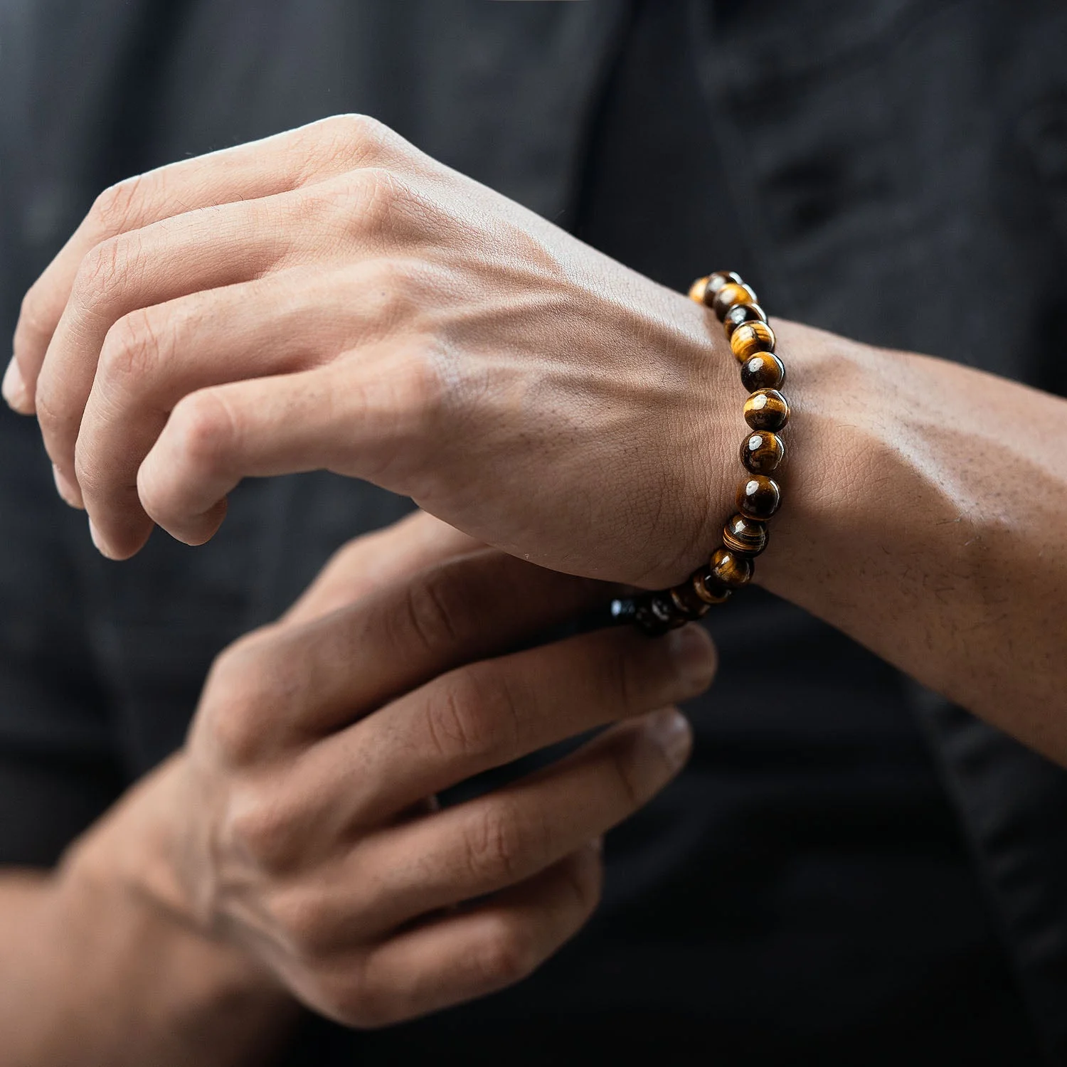 Courageous Tiger Eye Natural Stone Bracelet - Image 3