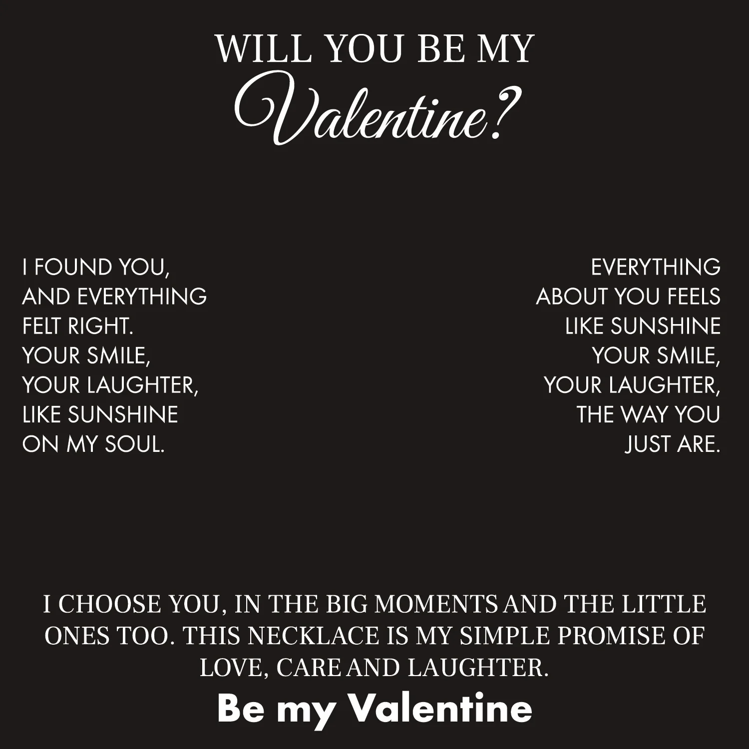 Will You Be My Valentine Card With Necklace For Men - Image 15