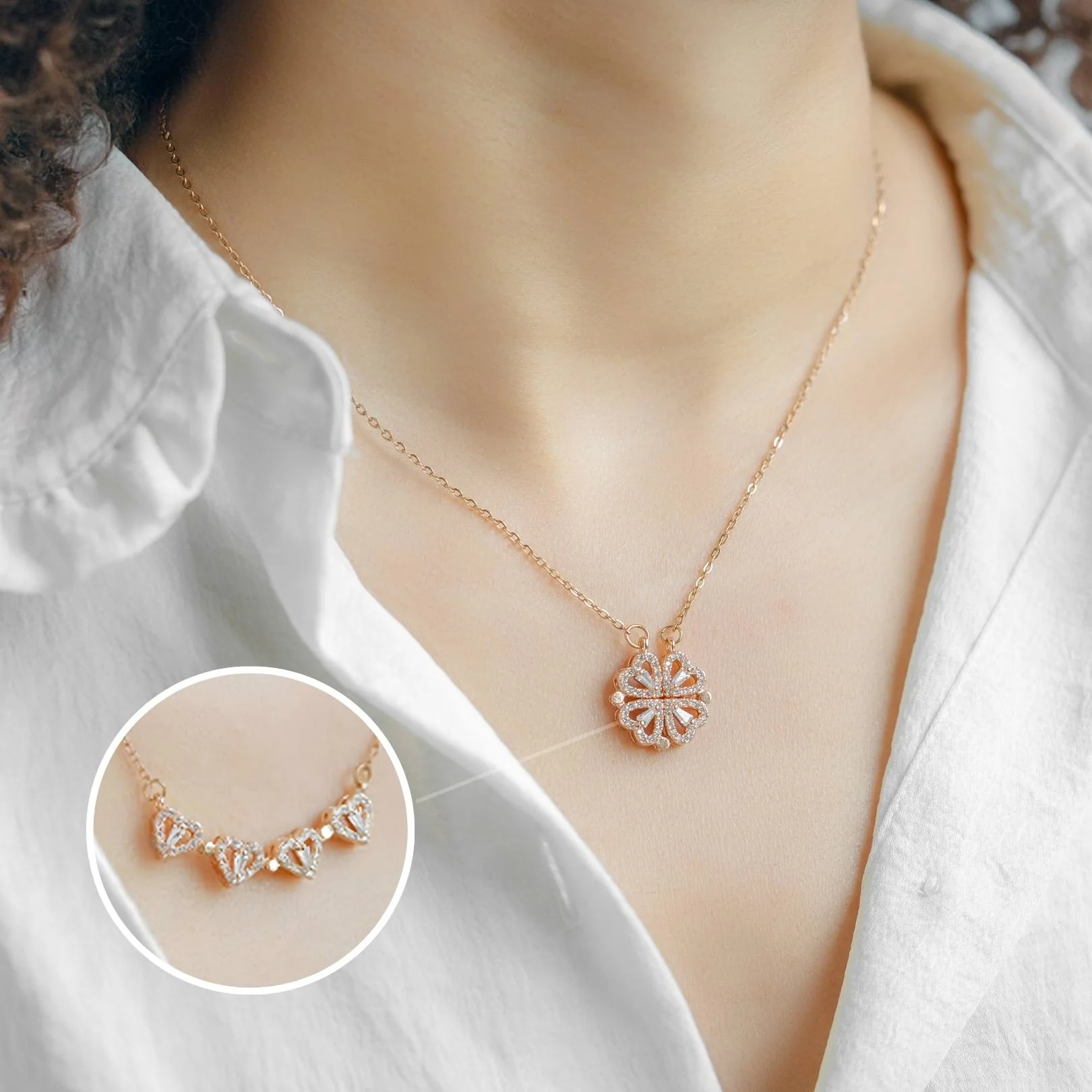 Will You Be My Valentine Card With Necklace For Women - Image 2